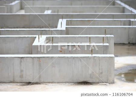 Concrete foundation of the house 116106704