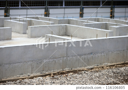 Concrete foundation of the house 116106805