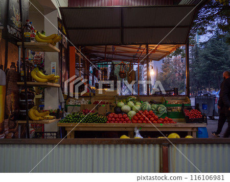 Sales point in Georgia. Street sale of food. Sales point in Georgia. Street sale of food. 116106981