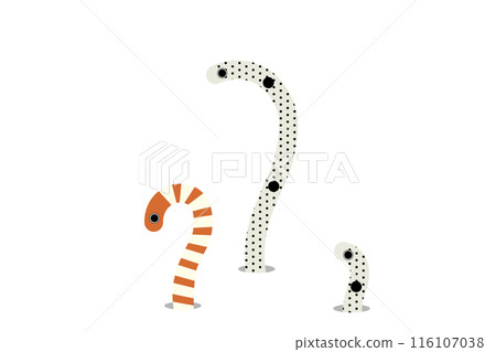 Garden eels and Japanese moray eels 116107038