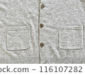 Close-up of knit cardigan 116107282