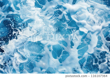 Crisp Blue Soap Suds and Bubbles Texture Background Crisp Blue Soap Suds and Bubbles Texture Background 116107364