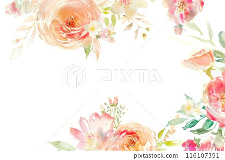 Soft watercolor blooms creating an elegant corner arrangement Soft watercolor blooms creating an elegant corner arrangement 116107391
