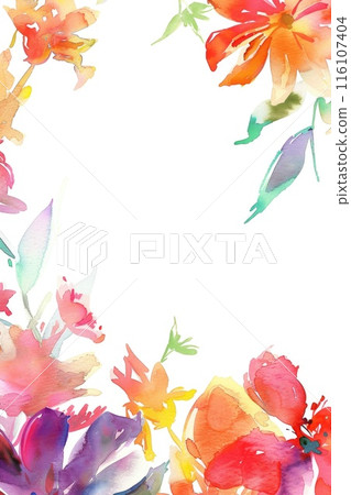 Vibrant Watercolor Floral Background for Creative Design Vibrant Watercolor Floral Background for Creative Design 116107404
