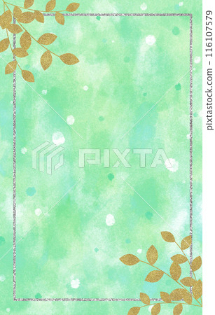 背景材質水彩葉金綠色 背景材質水彩葉金綠色 116107579