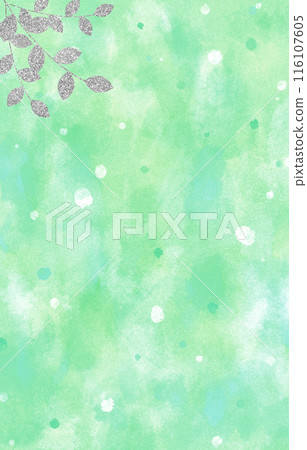 背景材質水彩葉銀綠色 背景材質水彩葉銀綠色 116107605
