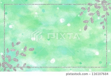 Background material watercolor leaves silver green Background material watercolor leaves silver green 116107684