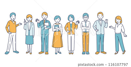 商人和女商人的全身插圖集 商人和女商人的全身插圖集 116107797