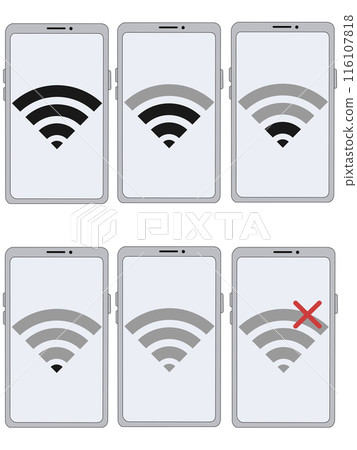 智慧型手機上顯示的 Wi-Fi 設定（銀色） 116107818