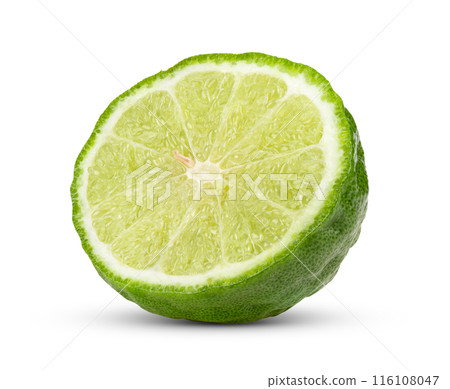 Half bergamot isolated on white background Half bergamot isolated on white background 116108047