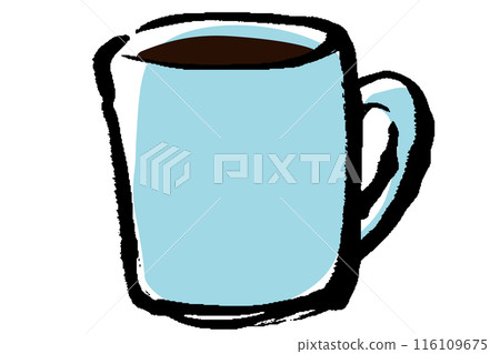 帶有畫筆描邊的杯子裡的咖啡插圖 帶有畫筆描邊的杯子裡的咖啡插圖 116109675