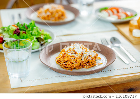 A delicious spaghetti 116109717