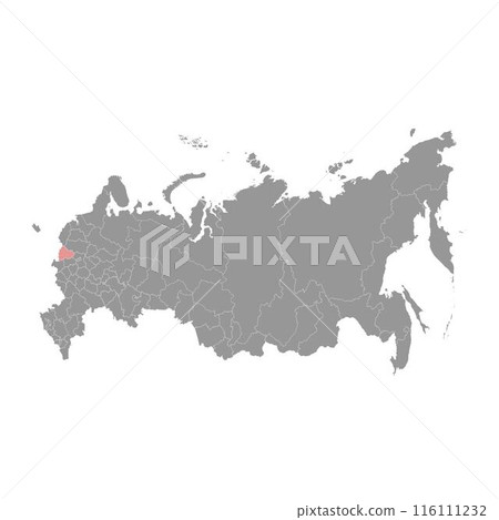 Smolensk Oblast map, administrative division of Russia. Vector illustration. Smolensk Oblast map, administrative division of Russia. Vector illustration. 116111232