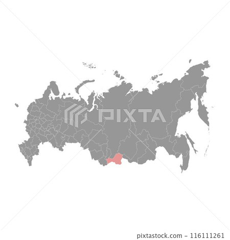 Tuva map, administrative division of Russia. Vector illustration. Tuva map, administrative division of Russia. Vector illustration. 116111261