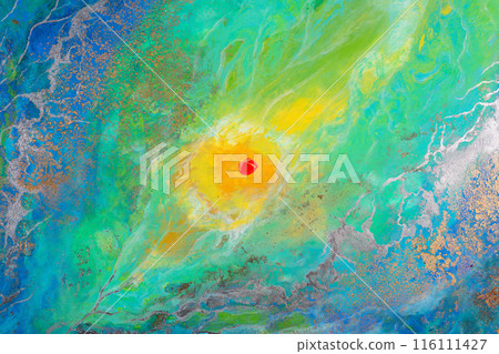 Abstract painting background in amazing blue tone. 116111427