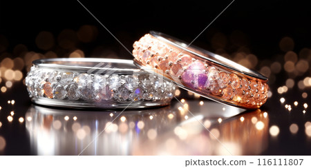 Two rings on table 116111807