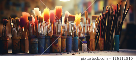 Artisan's Array of Paintbrushes 116111810