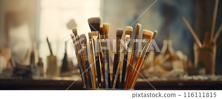Artisan's Array of Paintbrushes - Stock Illustration [116111815] - PIXTA