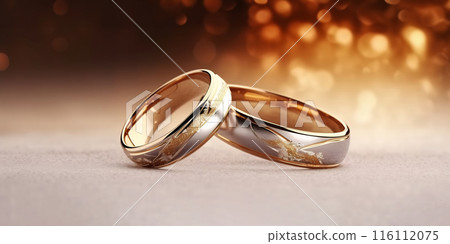 Two wedding rings stacked - Stock Illustration [116112075] - PIXTA