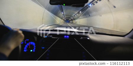 Driving car in a tunnel Driving car in a tunnel 116112113