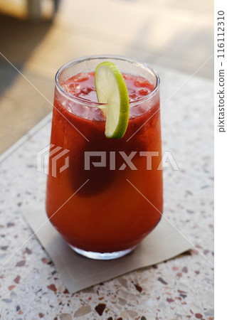 Icy Fruit Mocktail Ready to Enjoy Poolside 116112310