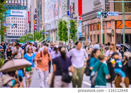 日本東京市景銀座步行天堂擠滿外國遊客...入境復興=6月22日 116112648