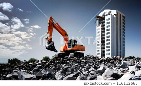 Building demolition construction site 116112663