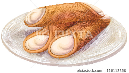 Cannoli in pixel art style Cannoli in pixel art style 116112868