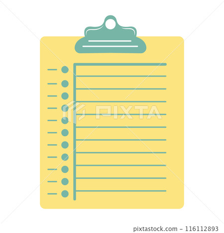 Memo notepad with pin. Cute lined notebook template for notes Memo notepad with pin. Cute lined notebook template for notes 116112893