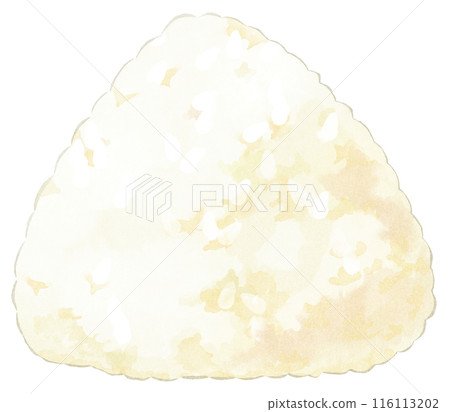 Triangular salted rice ball (with outline) Watercolor touch Triangular salted rice ball (with outline) Watercolor touch 116113202