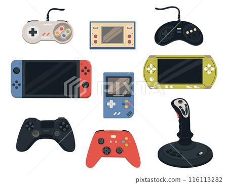 Gamepad set with portable game gadget, joystick, playing controller 116113282