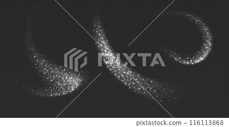 Silver glitter splashes, shiny star dust explosion, shimmer spray effect, festive holiday particles 116113868