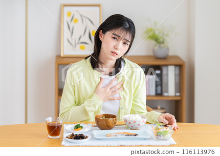 young woman with anorexia 116113976