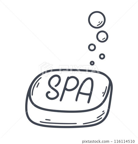 Bar soap with bubbles hand drawn clip art 116114510