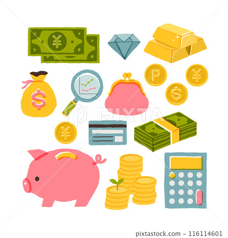 Money and economy image illustration icon material 116114601