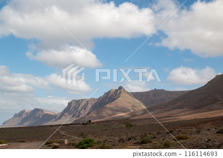 Mountains in area of Famara, Lanzarote, Spain.. Mountains in area of Famara, Lanzarote, Spain.. 116114693