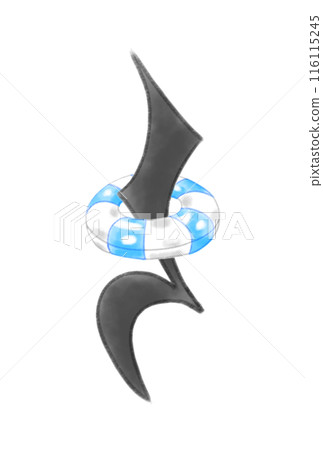 A quarter rest with a floating ring A quarter rest with a floating ring 116115245