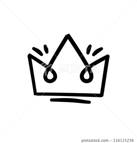 Sketch crown. Simple graffiti crowning, elegant queen or king crowns hand drawn. Royal imperial coronation symbol, monarch majestic jewel tiara isolated icon vector illustration Sketch crown. Simple graffiti crowning, elegant queen or king crowns hand drawn. Royal imperial coronation symbol, monarch majestic jewel tiara isolated icon vector illustration 116115256