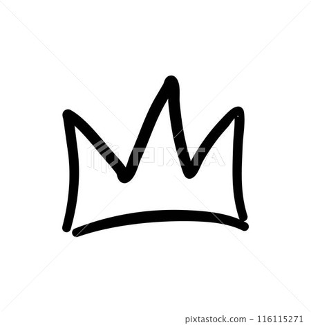 Sketch crown. Simple graffiti crowning, elegant queen or king crowns hand drawn. Royal imperial coronation symbol, monarch majestic jewel tiara isolated icon vector illustration Sketch crown. Simple graffiti crowning, elegant queen or king crowns hand drawn. Royal imperial coronation symbol, monarch majestic jewel tiara isolated icon vector illustration 116115271