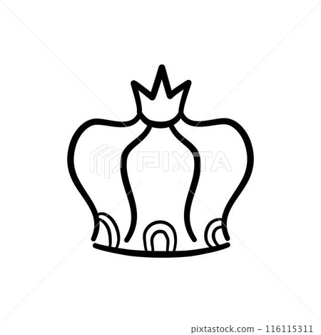 Sketch crown. Simple graffiti crowning, elegant queen or king crowns hand drawn. Royal imperial coronation symbol, monarch majestic jewel tiara isolated icon vector illustration Sketch crown. Simple graffiti crowning, elegant queen or king crowns hand drawn. Royal imperial coronation symbol, monarch majestic jewel tiara isolated icon vector illustration 116115311