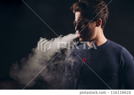 awesome man smoking flavored tobacco 116116628