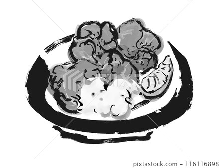 手寫日式毛筆插畫雞南蠻 116116898