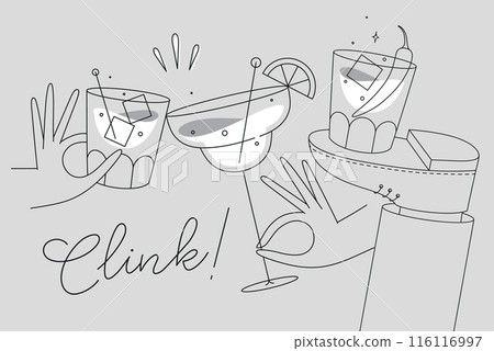 Poster with hand leg and glasses grey Poster with hand leg and glasses grey 116116997