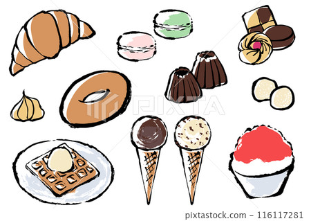 各種糖果的插圖集 116117281
