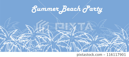 Abstract summer beach party among palm tree 116117901