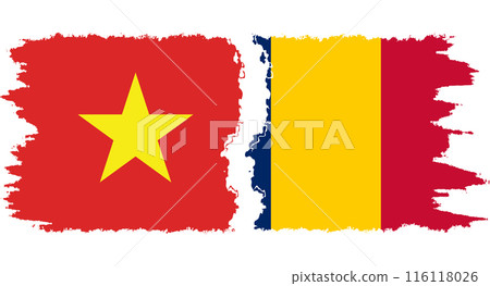 Chad and Vietnam grunge flags connection vector Chad and Vietnam grunge flags connection vector 116118026