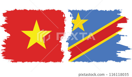 Congo - Kinshasa and Vietnam grunge flags connection vector Congo - Kinshasa and Vietnam grunge flags connection vector 116118035
