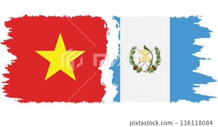 Guatemala and Vietnam grunge flags connection vector Guatemala and Vietnam grunge flags connection vector 116118084