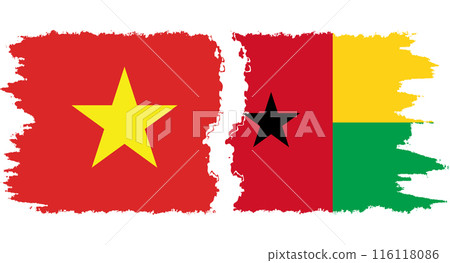 Guinea Bissau and Vietnam grunge flags connection vector Guinea Bissau and Vietnam grunge flags connection vector 116118086