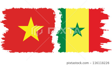 Senegal and Vietnam grunge flags connection vector Senegal and Vietnam grunge flags connection vector 116118226
